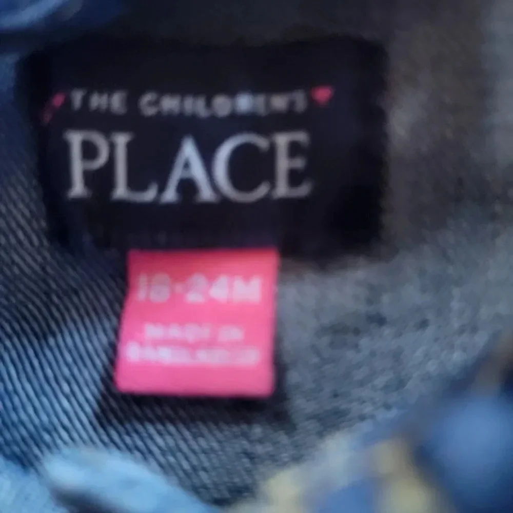 The Children's Place Toddler Girls Blue Front Button Denim Jacket Size 1…